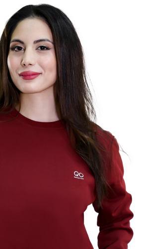 QO tomorrow Bisiklet Yaka Bordo Sweatshirt - 4